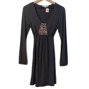 BODEN Long Sleeve Tie Back Deep V-Neck Midi Dress Women’s 4 NWT.